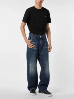 PHILIPP PLEIN Jeansy 26875 Niebieski Loose Fit