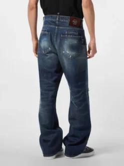 PHILIPP PLEIN Jeansy 26875 Niebieski Loose Fit