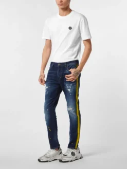 PHILIPP PLEIN Jeansy 26869 Niebieski Skinny Fit
