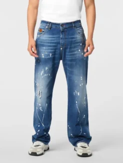 PHILIPP PLEIN Jeansy 26875 Niebieski Loose Fit