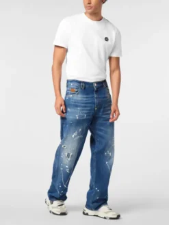 PHILIPP PLEIN Jeansy 26875 Niebieski Loose Fit