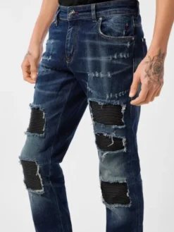 PHILIPP PLEIN Jeansy 26873 Niebieski Skinny Fit
