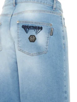 PHILIPP PLEIN Jeansy 25901 Niebieski Loose Fit