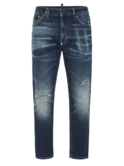 PHILIPP PLEIN Jeansy 26871 Niebieski Slim Fit