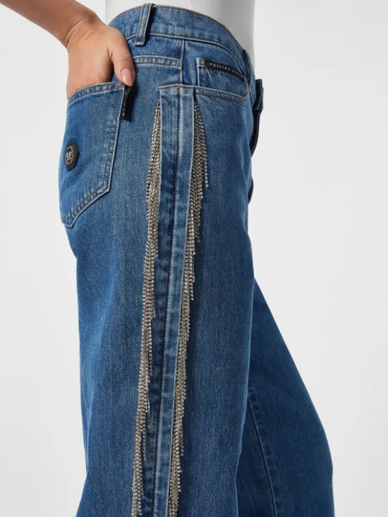 PHILIPP PLEIN Jeansy 27211 Szary Skater Fit