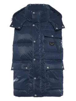 PHILIPP PLEIN Kamizelka 22887 Błękitny Regular Fit