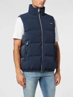 PHILIPP PLEIN Kamizelka 23015 Błękitny Regular Fit