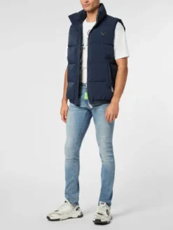 PHILIPP PLEIN Kamizelka 23015 Błękitny Regular Fit