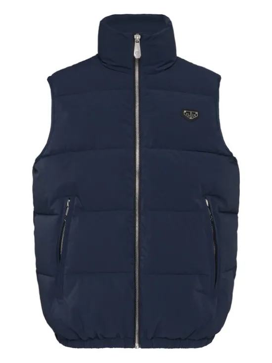 PHILIPP PLEIN Kamizelka 23015 Błękitny Regular Fit