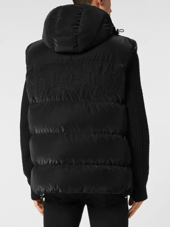 PHILIPP PLEIN Kamizelka 19319 Czarny Regular Fit