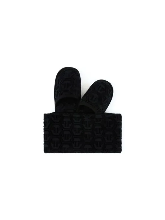 PHILIPP PLEIN Kapcie 31000 Czarny