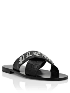 PHILIPP PLEIN Klapki 15185 Czarny