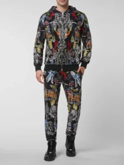 PHILIPP PLEIN Komplet top i spodnie 3299 Czarny Regular Fit