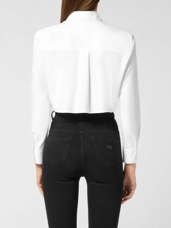 PHILIPP PLEIN Koszula 26471 Biały Fitted Fit