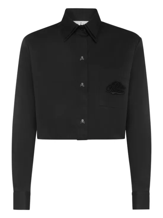 PHILIPP PLEIN Koszula 26471 Czarny Fitted Fit