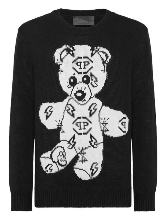 PHILIPP PLEIN Longsleeve 23007 Czarny Regular Fit