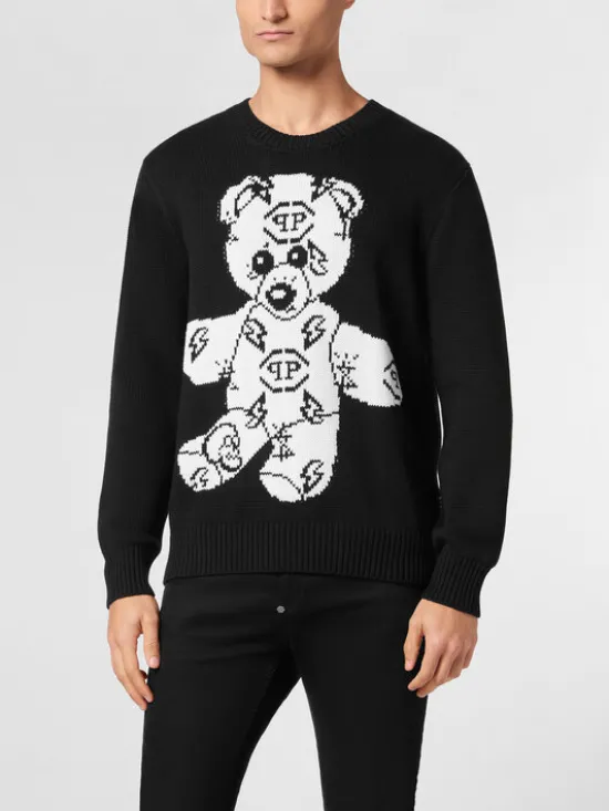 PHILIPP PLEIN Longsleeve 23007 Czarny Regular Fit