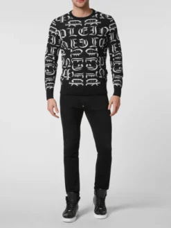 PHILIPP PLEIN Longsleeve 365 Czarny Regular Fit
