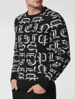 PHILIPP PLEIN Longsleeve 365 Czarny Regular Fit