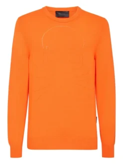 PHILIPP PLEIN Longsleeve 2023 Pomarańczowy Regular Fit