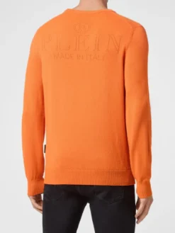PHILIPP PLEIN Longsleeve 2023 Pomarańczowy Regular Fit