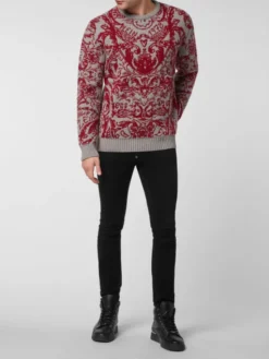 PHILIPP PLEIN Longsleeve 2261 Szary Regular Fit