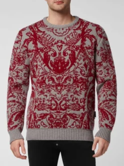 PHILIPP PLEIN Longsleeve 2261 Szary Regular Fit