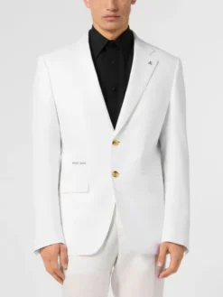 PHILIPP PLEIN Marynarka 30665 Biały Regular Fit