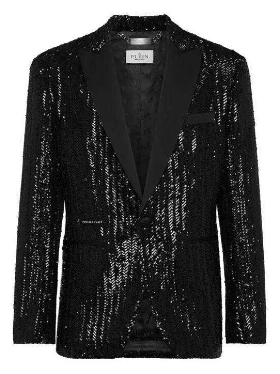 PHILIPP PLEIN Marynarka 23087 Czarny Regular Fit