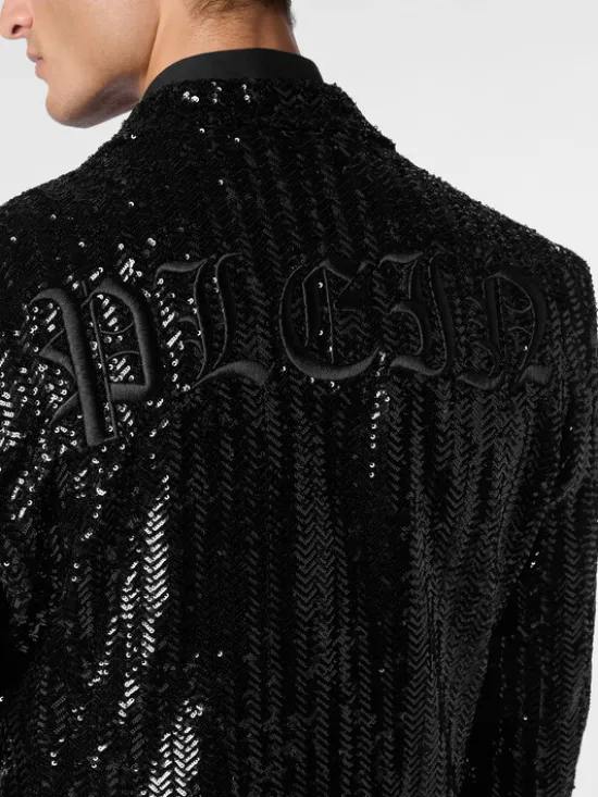 PHILIPP PLEIN Marynarka 23087 Czarny Regular Fit