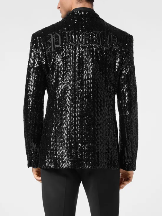 PHILIPP PLEIN Marynarka 23087 Czarny Regular Fit