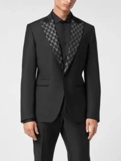 PHILIPP PLEIN Marynarka 14735 Czarny Regular Fit