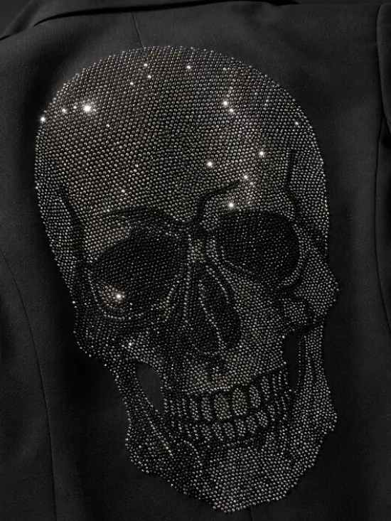 PHILIPP PLEIN Marynarka 31563 Czarny Loose Fit