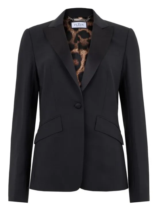 PHILIPP PLEIN Marynarka 31563 Czarny Loose Fit