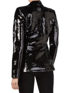 PHILIPP PLEIN Marynarka 30887 Czarny Loose Fit