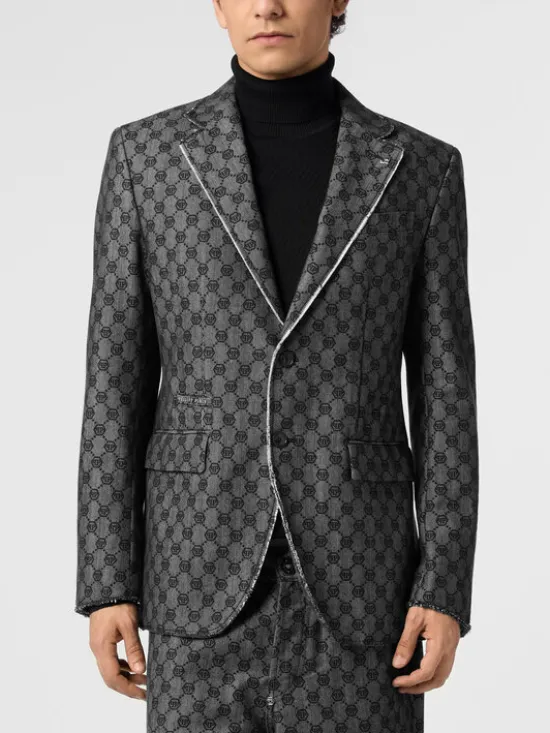 PHILIPP PLEIN Marynarka 31285 Czarny Regular Fit