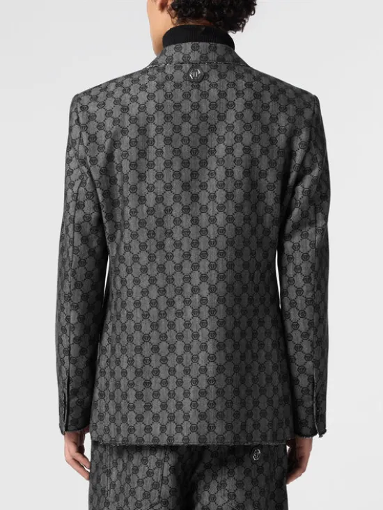 PHILIPP PLEIN Marynarka 31285 Czarny Regular Fit