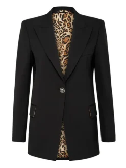 PHILIPP PLEIN Marynarka 1385 Czarny Loose Fit