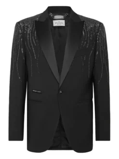 PHILIPP PLEIN Marynarka 20653 Czarny Fitted Fit