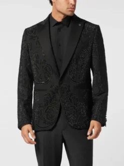 PHILIPP PLEIN Marynarka 26093 Czarny Regular Fit