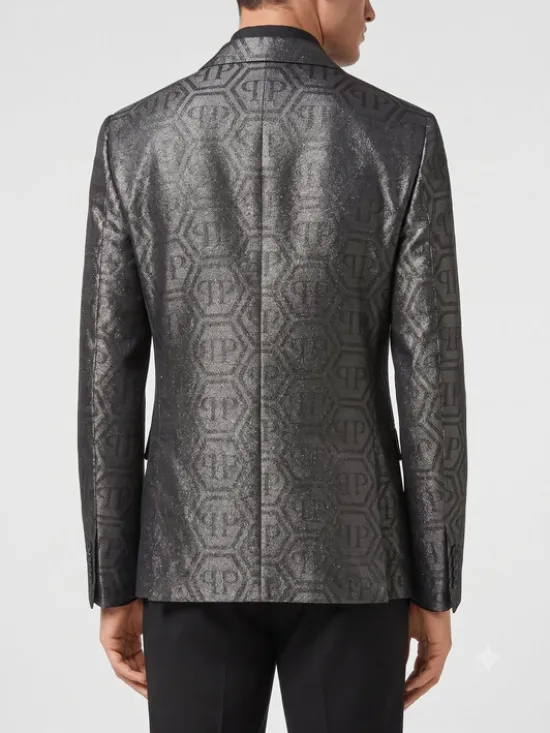 PHILIPP PLEIN Marynarka 31560 Czarny Regular Fit