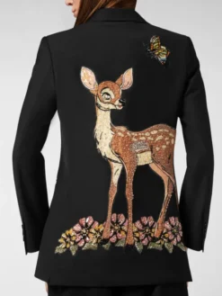 PHILIPP PLEIN Marynarka 26409 Czarny Loose Fit