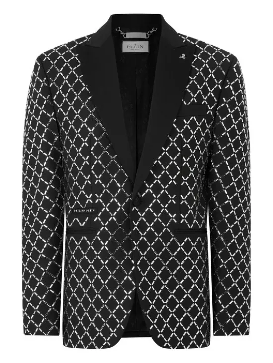 PHILIPP PLEIN Marynarka 31287 Czarny Regular Fit