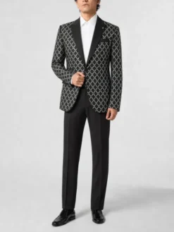 PHILIPP PLEIN Marynarka 31287 Czarny Regular Fit