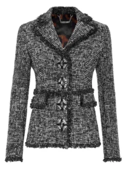 PHILIPP PLEIN Marynarka 2741 Czarny Loose Fit