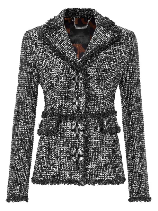 PHILIPP PLEIN Marynarka 2741 Czarny Loose Fit
