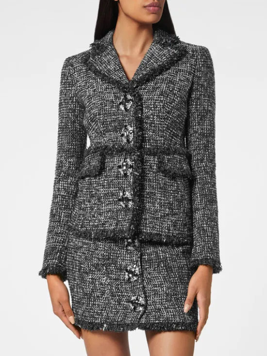 PHILIPP PLEIN Marynarka 2741 Czarny Loose Fit