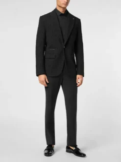 PHILIPP PLEIN Marynarka 23179 Czarny Regular Fit