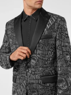 PHILIPP PLEIN Marynarka 4947 Czarny Fitted Fit