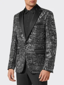PHILIPP PLEIN Marynarka 4947 Czarny Fitted Fit